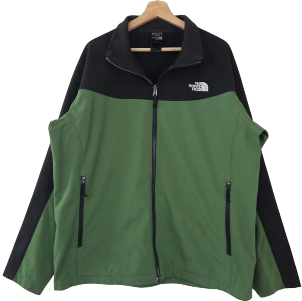 The North Face Bionic Apex Green And Black Full Zip Jacket Outdoor Rain Gorpcore